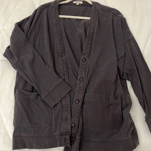 Women’s dark gray button up cardigan